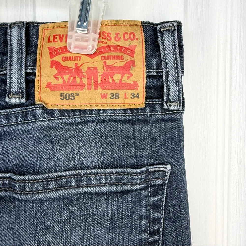 Levi's 505 Men’s Dark Blue Straight Leg Jeans W38 L34